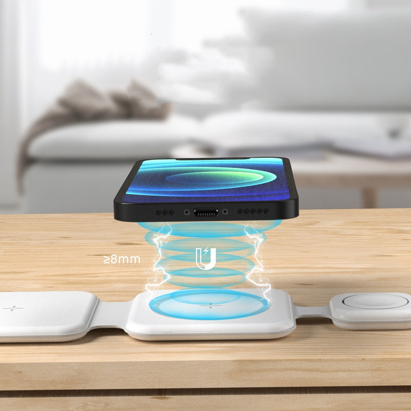 3 In 1 Magnetic Foldable Wireless Charger Charging Station Gadgets