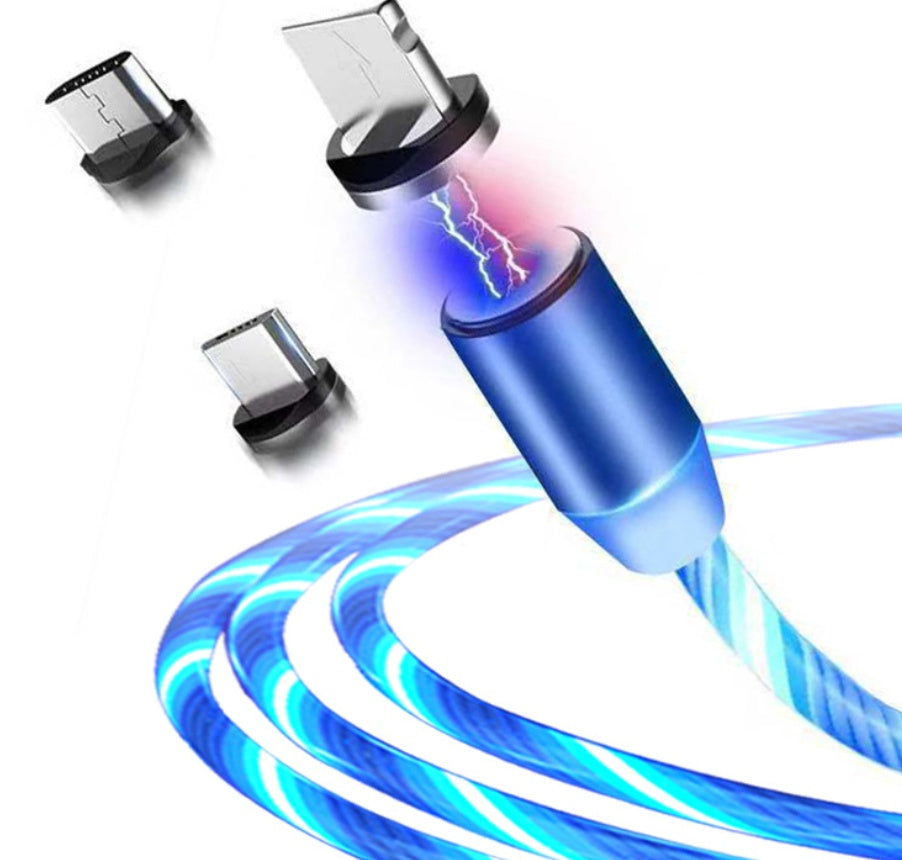 Flowing Light Magnetic Streamer phone charging cable