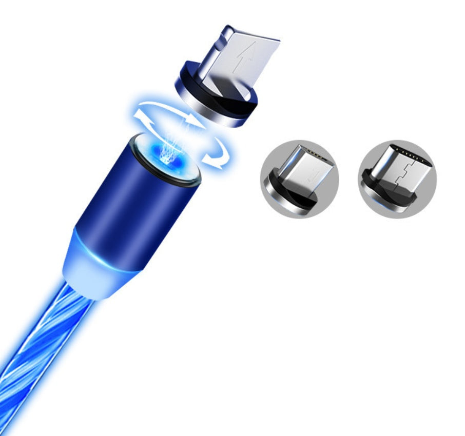 Flowing Light Magnetic Streamer phone charging cable