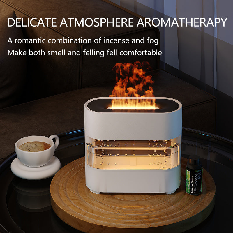 Rain Water Diffuser Fire Flame Humidifier
