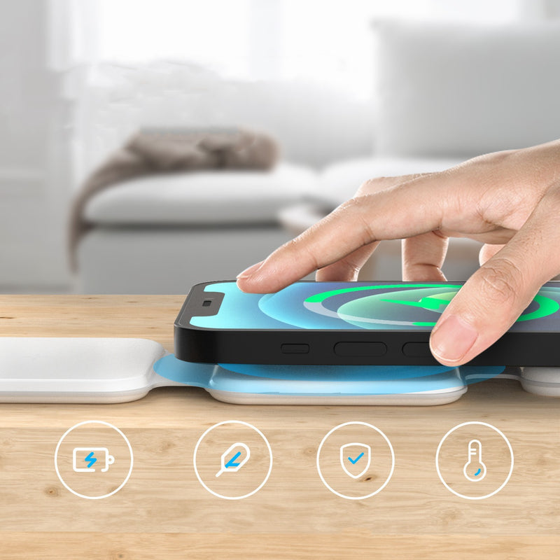 3 In 1 Magnetic Foldable Wireless Charger Charging Station Gadgets
