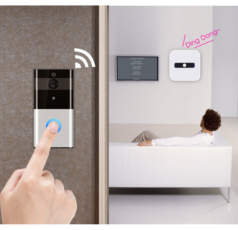 Doorbell Wireless Intercom Doorbell PIR Motion Detection Night View SD card Video Smart
