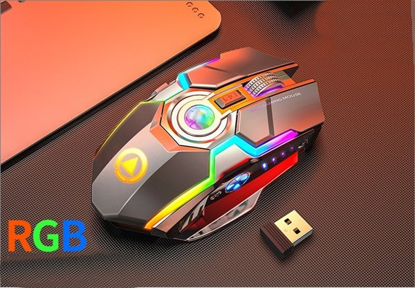 Color Wireless Gaming RGB Rechargeable Mouse
