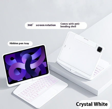360 Swivel Keyboard Clear Case For IPad