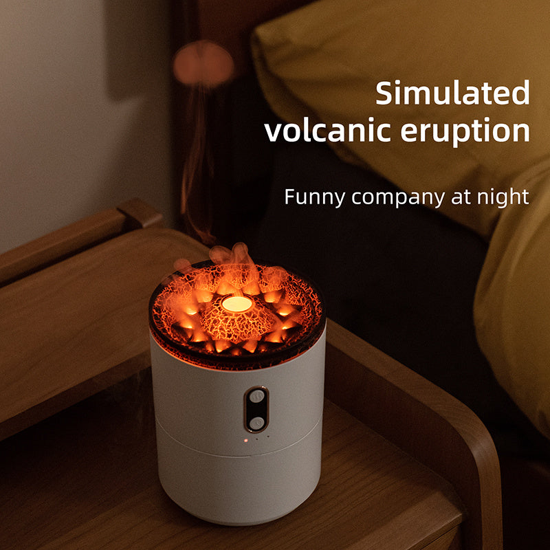 Volcanic Flame USB Portable  Air Humidifier Night Light Lamp