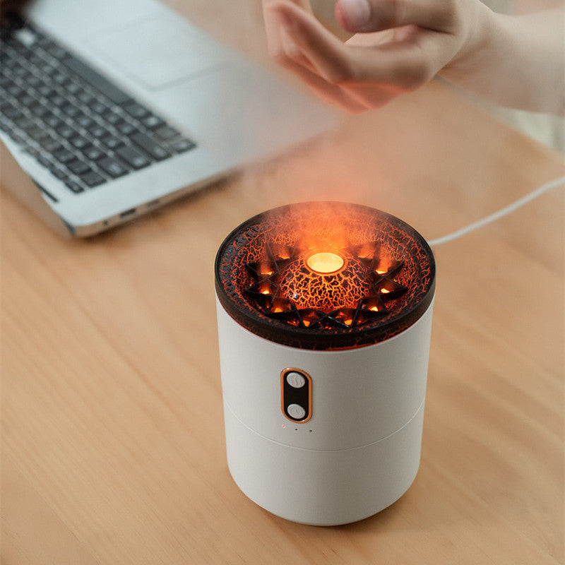 Volcanic Flame USB Portable  Air Humidifier Night Light Lamp
