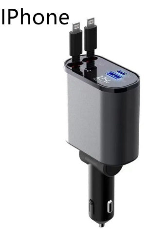 Metal Car Charger 100W Super Fast Charging Car Cigarette Lighter