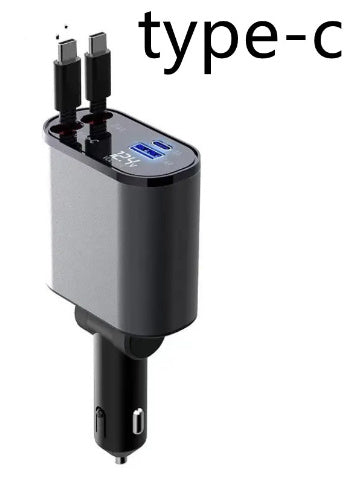 Metal Car Charger 100W Super Fast Charging Car Cigarette Lighter