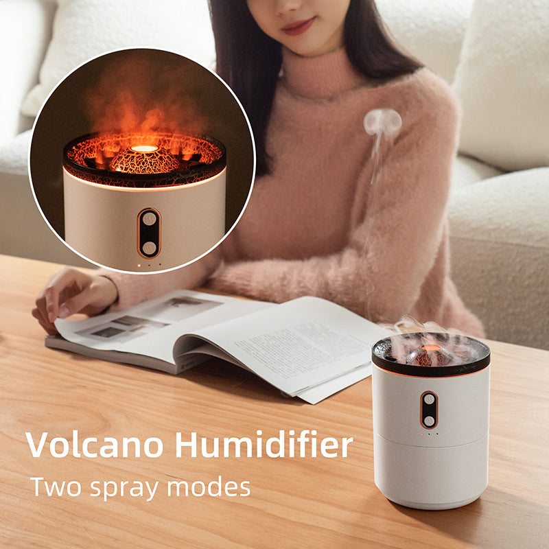 Volcanic Flame USB Portable  Air Humidifier Night Light Lamp