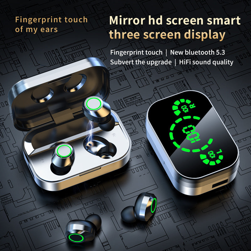 Headset TWS Large Screen Smart Digital Display