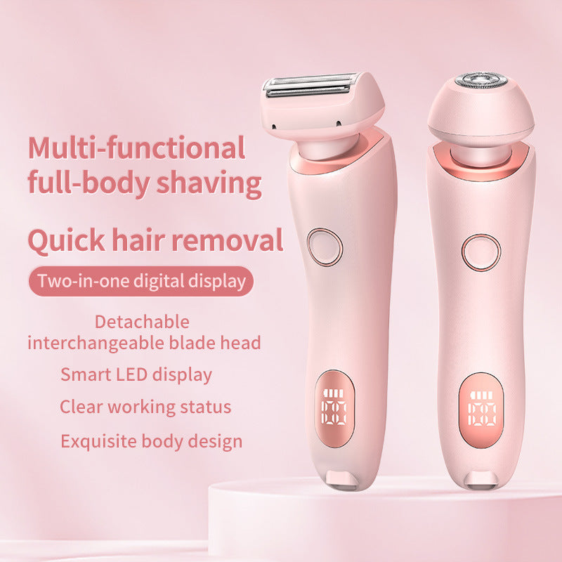 2 In 1 Hair Removal Epilator USB Rechargeable Trimmer for Women
