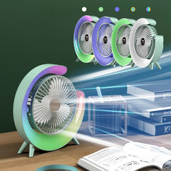 Night Light Charging Fan Desktop Silent Mini Electric Fan Portable Fan USB