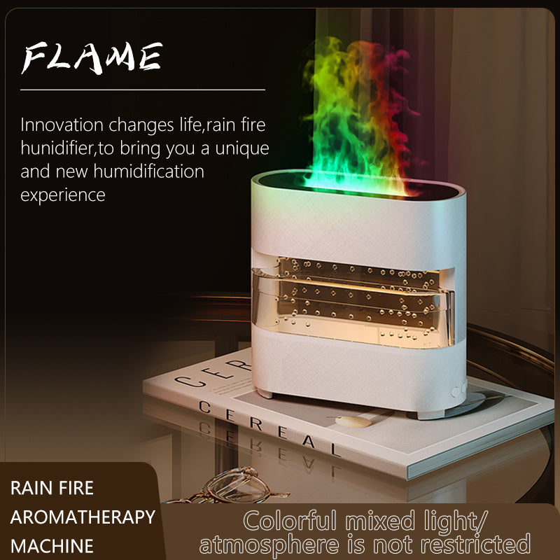 Rain Water Diffuser Fire Flame Humidifier