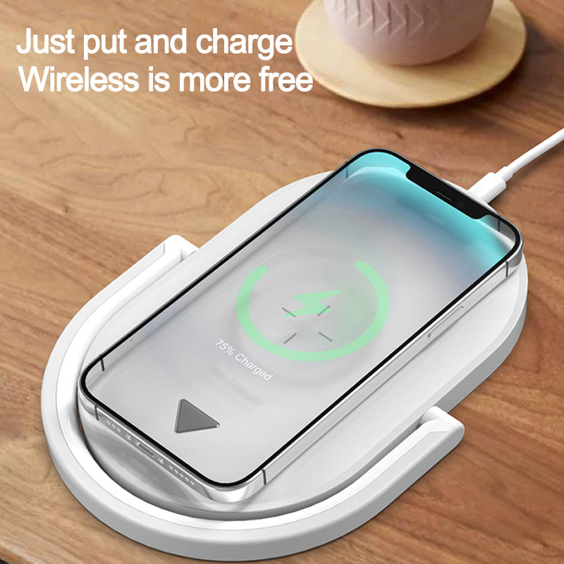 3 In 1 Foldable Wireless Charger Night Light Wireless Charging Station  Table Lamp